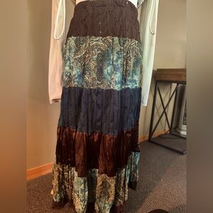 Studio Y Multicolor Patchwork Maxi Skirt